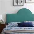 Pemberly Row Full/Queen Modern Performance Velvet Headboard in Teal Green