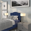 Pemberly Row Contemporary Tufted Twin Panel Headboard in Navy