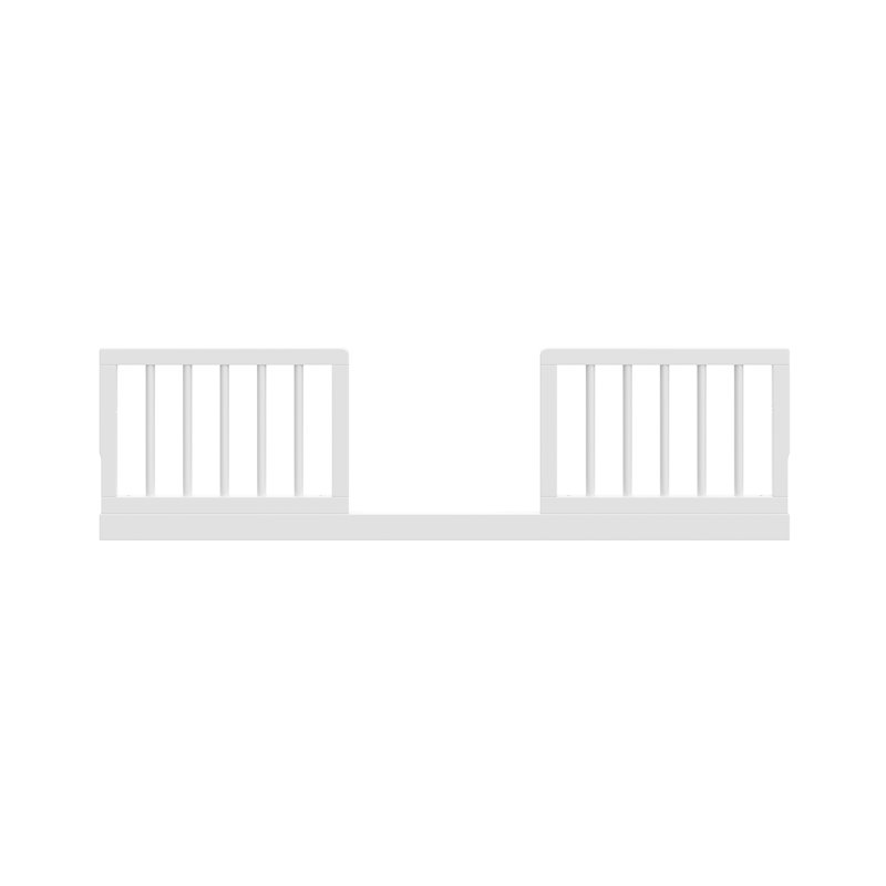 Pemberly Row Universal Wood Toddler Safety Guardrail Kit-Dowel in White