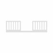 Pemberly Row Universal Wood Toddler Safety Guardrail Kit-Dowel in White