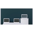 Pemberly Row Universal Wood Toddler Safety Guardrail Kit-Dowel in White