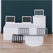 Pemberly Row Universal Wood Toddler Safety Guardrail Kit-Dowel in White