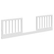 Pemberly Row Universal Wood Toddler Safety Guardrail Kit-Dowel in White