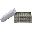 Pemberly Row Contemporary Outdoor Ottoman with Cushion in Gray