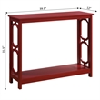 Pemberly Row Contemporary Console Table in Cranberry Red Wood Finish