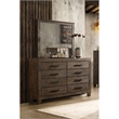 Pemberly Row 5-piece Eastern King Wood Bedroom Set in Rustic Golden Brown