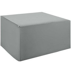 Pemberly Row Polyester Fabric Outdoor Dining Set Cover in Gray