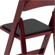 Pemberly Row Wooden Vinyl Seat Folding Chair in Mahogany (Set of 2)
