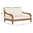 Pemberly Row Contemporary Solid Wood Lounger in Natural Finish