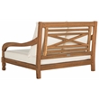 Pemberly Row Contemporary Solid Wood Lounger in Natural Finish