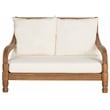 Pemberly Row Contemporary Solid Wood Lounger in Natural Finish