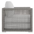 Pemberly Row 6-Piece Outdoor Patio Wicker Rattan Set in Gray/White