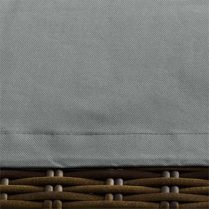 Pemberly Row Contemporary Polyester Fabric Outdoor Chaise Cover in Gray