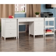 Pemberly Row 3-Piece Transitional Solid Wood Writing Desk Set in White