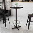 Pemberly Row Contemporary 24Rd Laminate Table-X-Base In Black