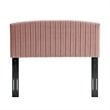 Pemberly Row Modern Performance Velvet Full/Queen Headboard in Dusty Rose