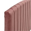 Pemberly Row Modern Performance Velvet Full/Queen Headboard in Dusty Rose