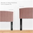 Pemberly Row Modern Performance Velvet Full/Queen Headboard in Dusty Rose