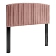 Pemberly Row Modern Performance Velvet Full/Queen Headboard in Dusty Rose