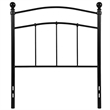 Pemberly Row Contemporary Twin Metal Spindle Headboard in Black