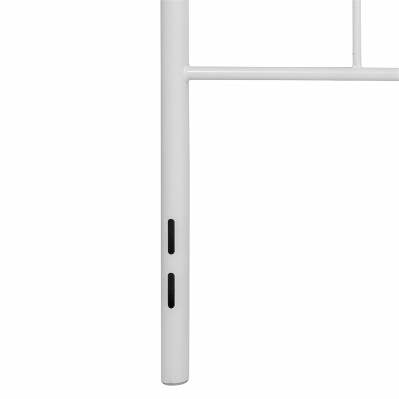 Pemberly Row Contemporary Queen Metal Spindle Headboard in White