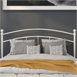 Pemberly Row Contemporary Queen Metal Spindle Headboard in White