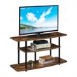 Pemberly Row Contemporary Three-Tier Wide TV Stand in Nutmeg Wood Finish