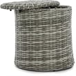 Pemberly Row Contemporary Outdoor Side Table with Storage Gray