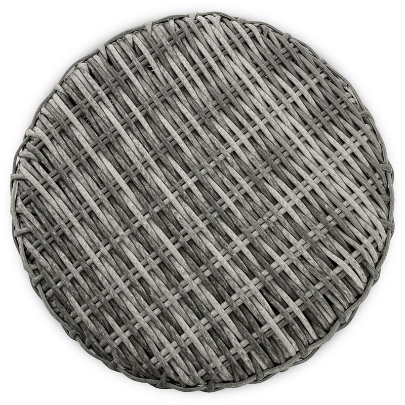 Pemberly Row Contemporary Outdoor Side Table with Storage Gray