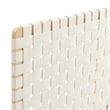 Pemberly Row Weave Vegan Leather Queen Headboard in Natural Beige