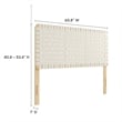 Pemberly Row Weave Vegan Leather Queen Headboard in Natural Beige