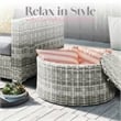 Pemberly Row Contemporary Outdoor Coffee Table with Storage Gray