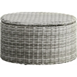 Pemberly Row Contemporary Outdoor Coffee Table with Storage Gray