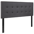 Pemberly Row Contemporary Upholstered Full Panel Headboard in Gray