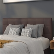 Pemberly Row Contemporary Upholstered Full Panel Headboard in Brown