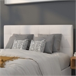 Pemberly Row Contemporary Upholstered Full Panel Headboard in White