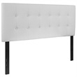 Pemberly Row Contemporary Upholstered Full Panel Headboard in White