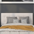 Pemberly Row Contemporary Upholstered Full Panel Headboard in White