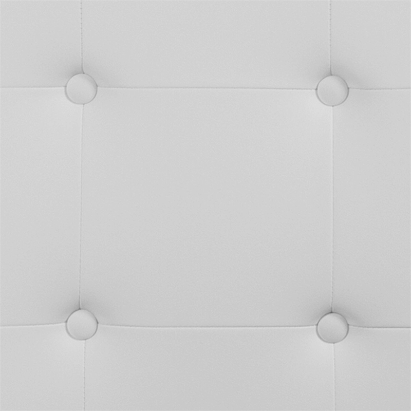 Pemberly Row Contemporary Upholstered Queen Panel Headboard in White