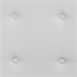 Pemberly Row Contemporary Upholstered Queen Panel Headboard in White