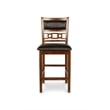Pemberly Row Contemporary Solid Wood Counter Chair in Brown (Set of 6)