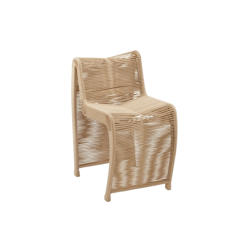 Pemberly Row Rope and Metal Counter Stool in Tan Finish Set of 2