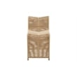Pemberly Row Rope and Metal Counter Stool in Tan Finish Set of 2