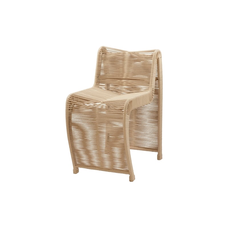 Pemberly Row Rope and Metal Counter Stool in Tan Finish Set of 2