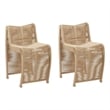 Pemberly Row Rope and Metal Counter Stool in Tan Finish Set of 2