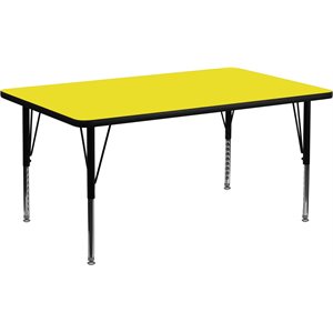 Pemberly Row 26&quot x 48&quot x 24&quot High Pressure Top Activity Table in Yellow