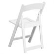 Pemberly Row Contemporary Resin Folding Chair in White (Set of 2)