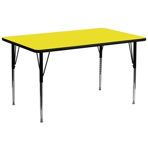 Pemberly Row 31&quot x 72&quot x 30&quot High Pressure Top Activity Table in Yellow