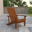 Pemberly Row Contemporary Faux Wood Adirondack Chair In Teak