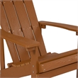 Pemberly Row Contemporary Faux Wood Adirondack Chair In Teak